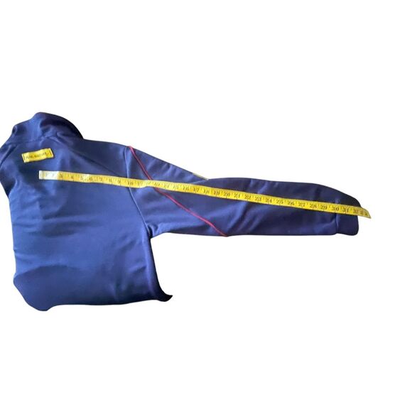 Adidas Mens Navy Blue Yellow Long Sleeve Stripe Training Pullover Top Size Large - Picture 13 of 13